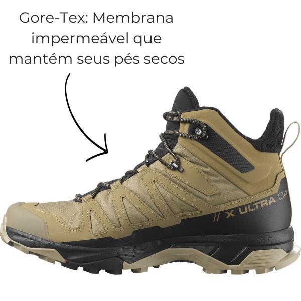 Imagem de Bota Salomon Masculina X Ultra 4 Mid GTX Trilha Trekking Impermeável Original