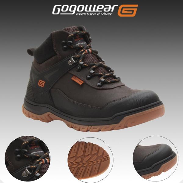 Imagem de Bota Segurança Adventure EPI CA Gogowear 100% Couro ref Odax Cafe.C