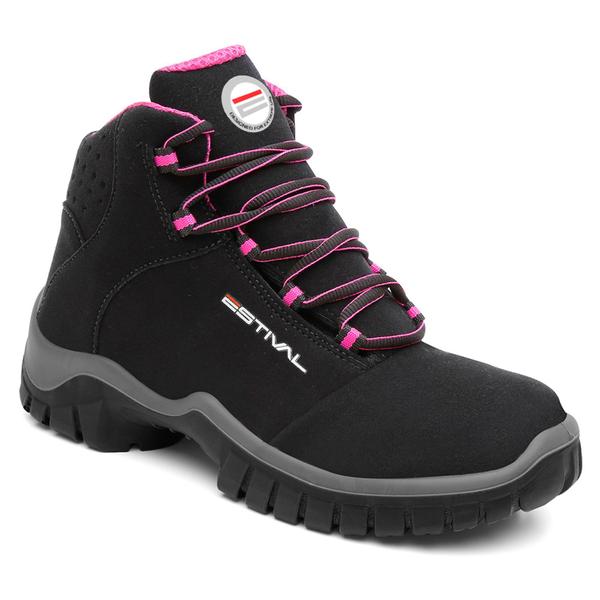 Imagem de Bota Segurança Estival Feminino Rosa Bico Composite Com Ca 42.555