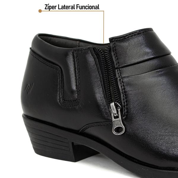 Bota Social Rafarillo Way Couro Legítimo Salto Carrapeta Bota