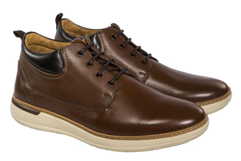 Imagem de Bota tênis masculino em couro soft ocre - ref 38450