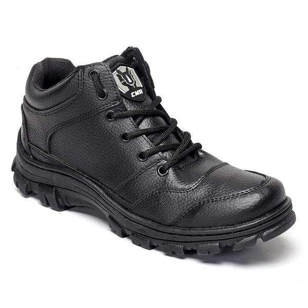 Imagem de Bota Tênis Masculino Sapato Coturno Sintético Motociclista Cano Curto Macio Preto