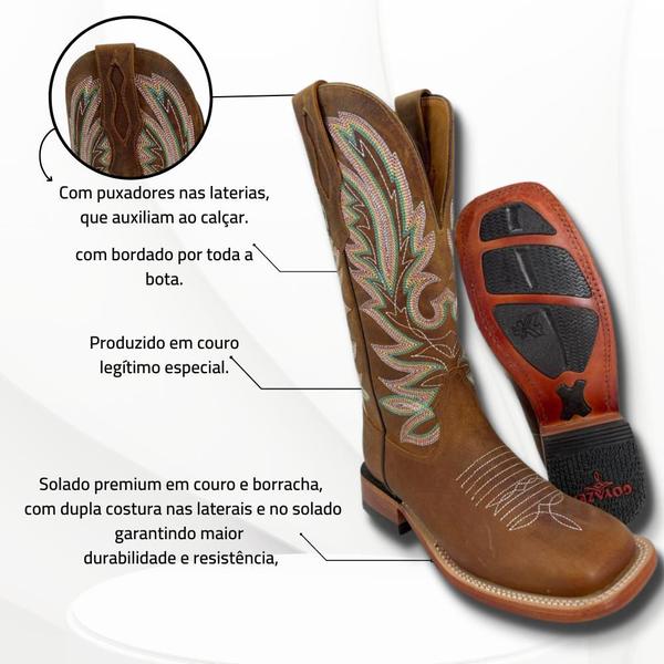 Bota Texana Feminina Goyazes Dallas Terra Ranch