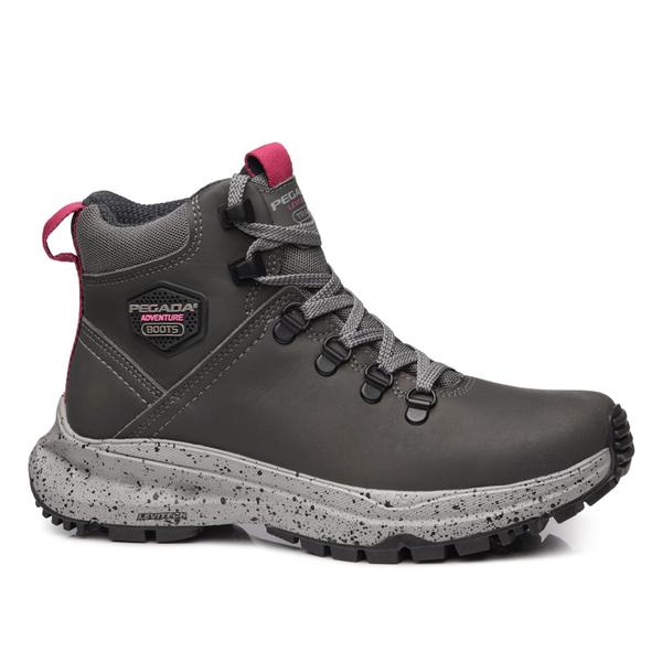 Imagem de Bota Trekking Pegada Feminina em Couro Carbono 250403-06