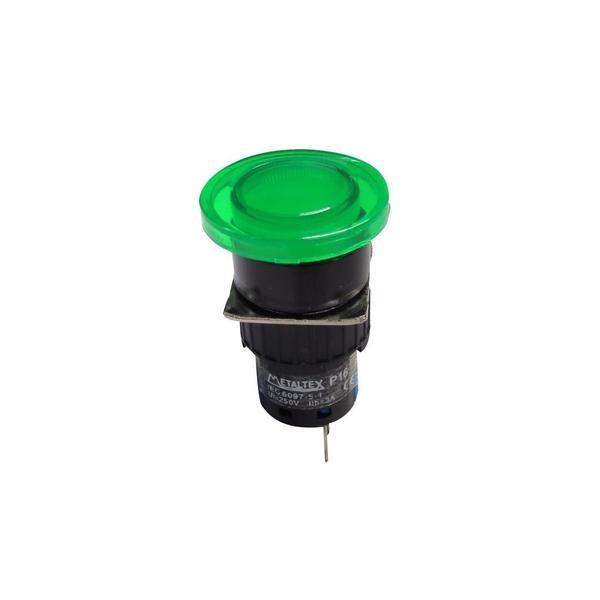 Imagem de Botão 16Mm Emergência Verde 1 Rev P16Mr - Metaltex