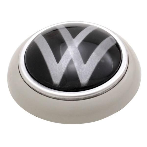 Imagem de Botão Buzina Cor Cinza Claro Logo Volkswagen Volante VW Kombi Até 1975 - KO0304