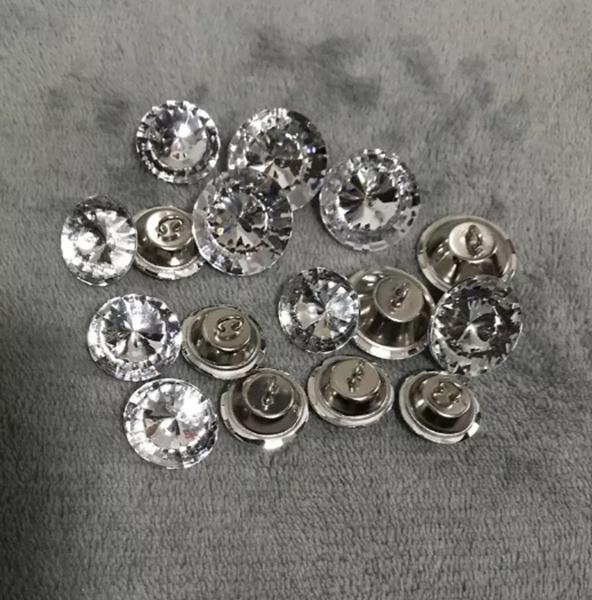 Imagem de Botão Cristal Strass 18mm De Luxo Para Estofado Pct 170un