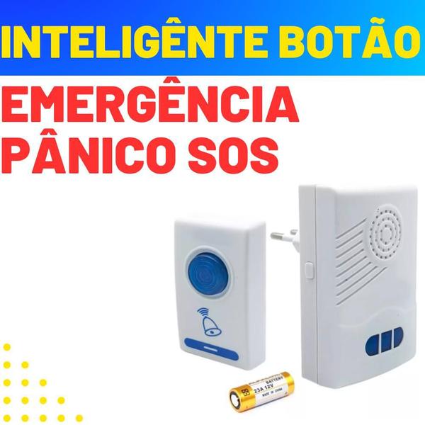 Imagem de Botão de emergência para idosos campainha s/ fio sos cuidado