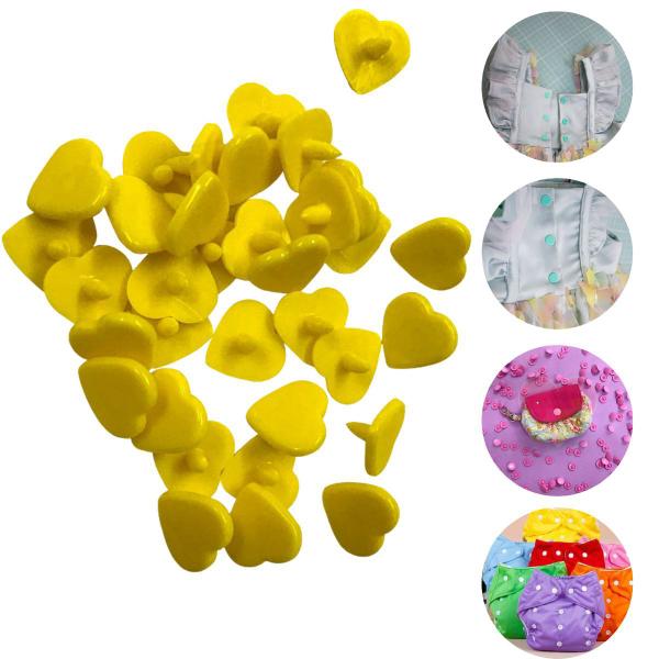 Imagem de Botão de Pressão Plastico de Coração Ritas 10mm Pacote com 50 Jogos de Botoes Coloridos