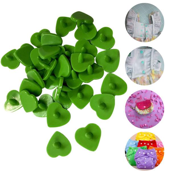 Imagem de Botão de Pressão Plastico de Coração Ritas 10mm Pacote com 50 Jogos de Botoes Coloridos