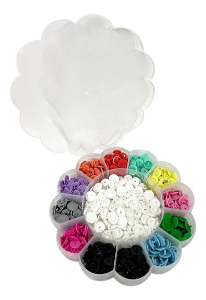 Imagem de Botão De Pressão Plástico Ritas 12mm Box com 180 Botões Coloridos