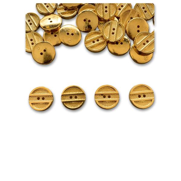 Botão Dourado 18mm ou 21mm 2 Furos - 200 unidades - Inova Aviamentos Imagem de Botão Dourado 18mm ou 21mm 2 Furos - 200 unidades