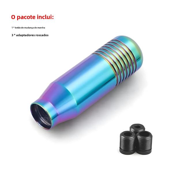 Imagem de Botão Extensor de Alumínio para Alavanca de Câmbio - 8,5cm - Universal