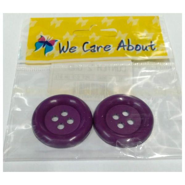 Imagem de Botão Grande 4 furos 34mm (3,4cm) - We Care About (2 unid)