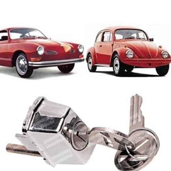 Imagem de BOTÃO MAÇANETA EXTERNA PORTA DIANT FUSCA ATÉ 1996 KARMANN GHIA Até 1977 COM CHAVE Original 11