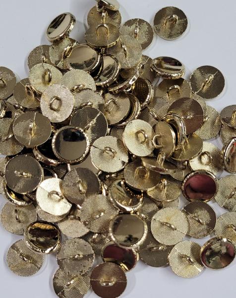 Imagem de Botão Metal Dourado Com Pezinho Tam. 24 (15mm) Pacote com 50 Unidades