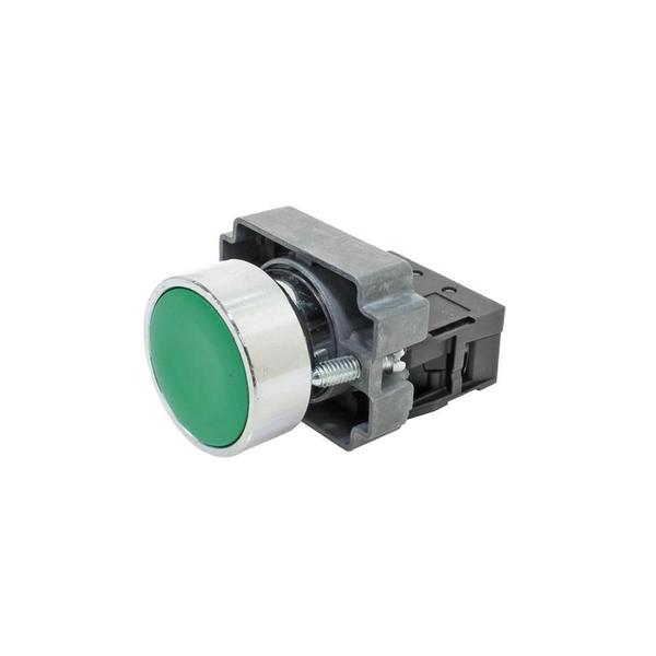 Imagem de Botão Metálico 22mm 1NA Verde - Metaltex