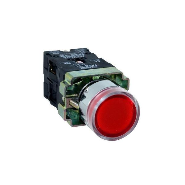 Imagem de Botão Metálico 22Mm Iluminado 24V Vermelho M20Ig - Metaltex