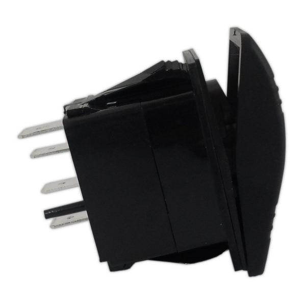 Botão Náutico On Off On Marinizado Preto LED Vermelho 12V/24V 4 Pinos - Marine Importa Imagem de Botão Náutico On Off On Marinizado Preto LED Vermelho 12V/24V 4 Pinos