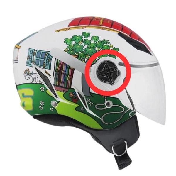 Imagem de Botão Reparo Lateral Fixador Viseira AGV Blade