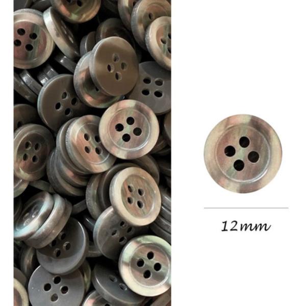 Imagem de Botão Tartaruga Roupa Artesanato 4 Furos 12mm - 250unidades