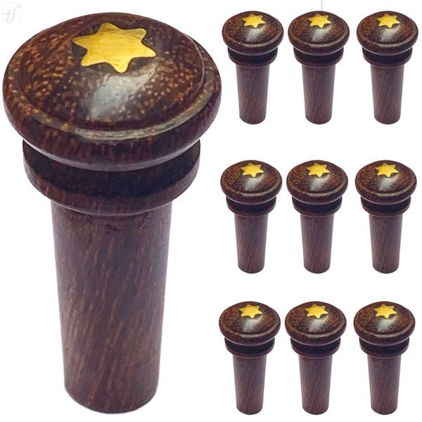 Imagem de Botão Violino Tamarindo Star Gold Antoni Marsale 4/4 e 3/4 (kit com 10)