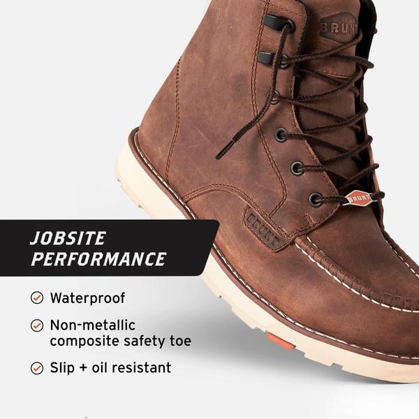 Botas de trabalho BRUNT Marin Comp Toe impermeáveis masculinas