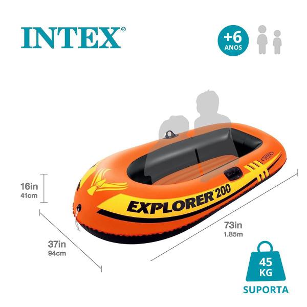 Imagem de Bote Explorer 200 Inflável Intex 2 pessoas Intex 58330