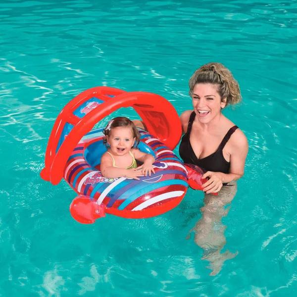 Bote Infantil C/Cobertura + Colete Infantil Bel Fix Vermelho - Bel Lazer Imagem de Bote Infantil C/Cobertura + Colete Infantil Bel Fix Vermelho