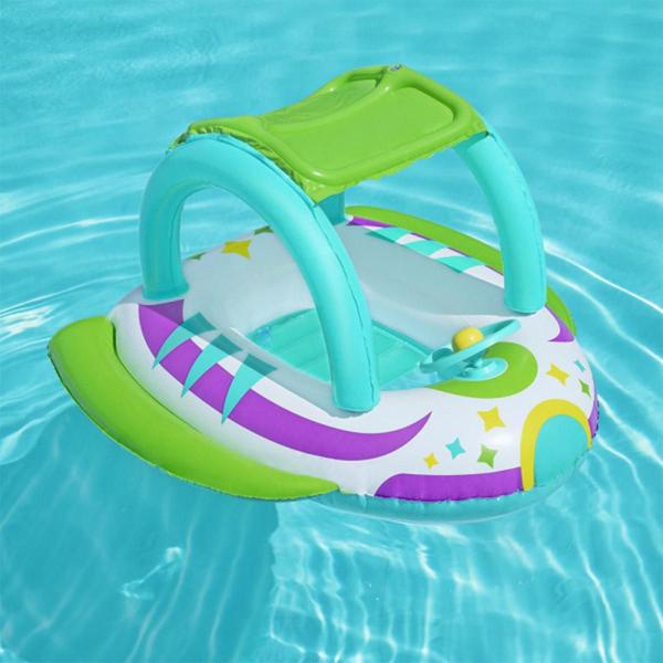 Imagem de Bote Infantil Inflável Espaçonave Piscina Com Cobertura e Buzina 96500 BelFix