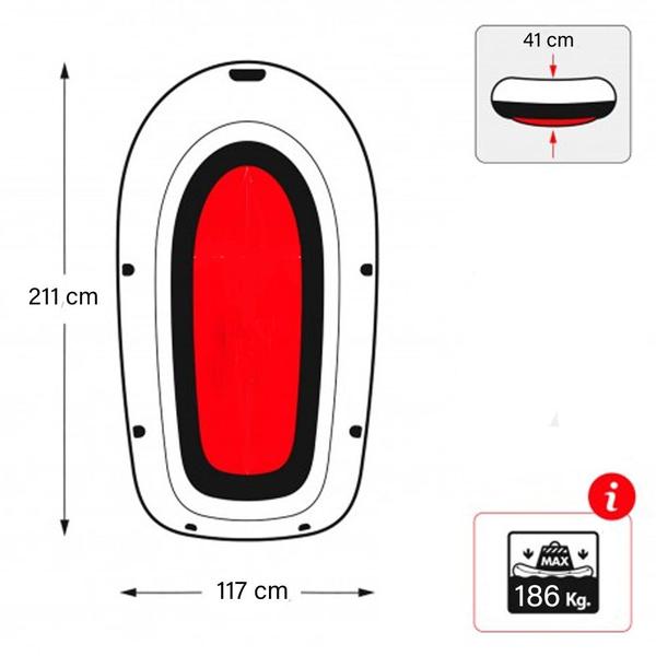 Imagem de Bote Inflavel com Remos e Bomba de Ar Manual Intex Explorer 300 211cm Barco Inflável Resistente até 186kg