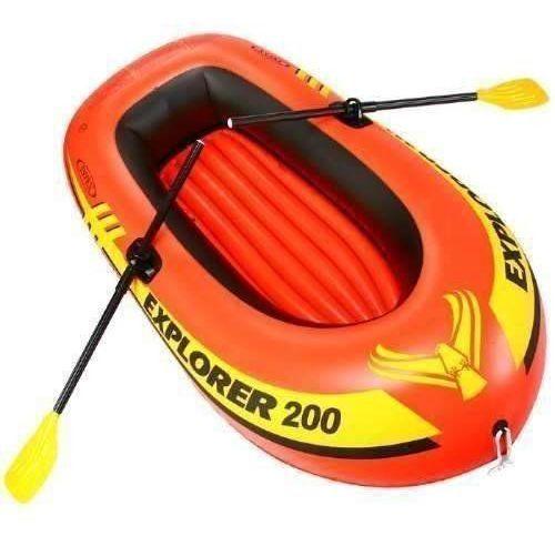 Imagem de Bote Inflável Explorer 200 Resistente 95kg C/ Remos + Bomba