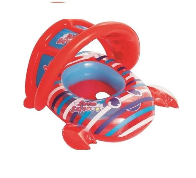 Bote Inflável Infantil Sapinhos Com Cobertura Vermelho Bel - Belfix Imagem de Bote Inflável Infantil Sapinhos Com Cobertura Vermelho Bel