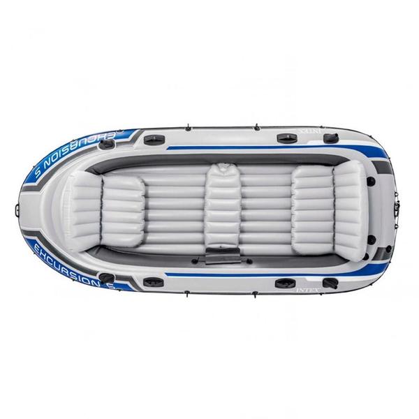 Bote Inflável Intex Excursion 5 Remos Bomba Capota Suporte Motor Imagem de Bote Inflável Intex Excursion 5 Remos Bomba Capota Suporte Motor