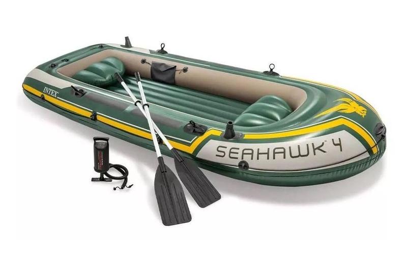 Bote Inflável Intex Seahawk 4 68351 + SUPORTE DE MOTOR Imagem de Bote Inflável Intex Seahawk 4 68351 + SUPORTE DE MOTOR