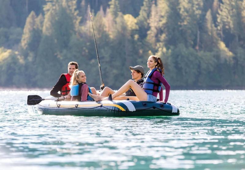 Bote Inflável Intex Seahawk 4 68351 + SUPORTE DE MOTOR Imagem de Bote Inflável Intex Seahawk 4 68351 + SUPORTE DE MOTOR