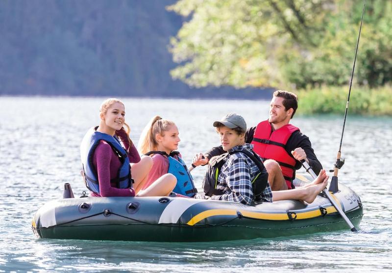 Bote Inflável Intex Seahawk 4 68351 + SUPORTE DE MOTOR Imagem de Bote Inflável Intex Seahawk 4 68351 + SUPORTE DE MOTOR