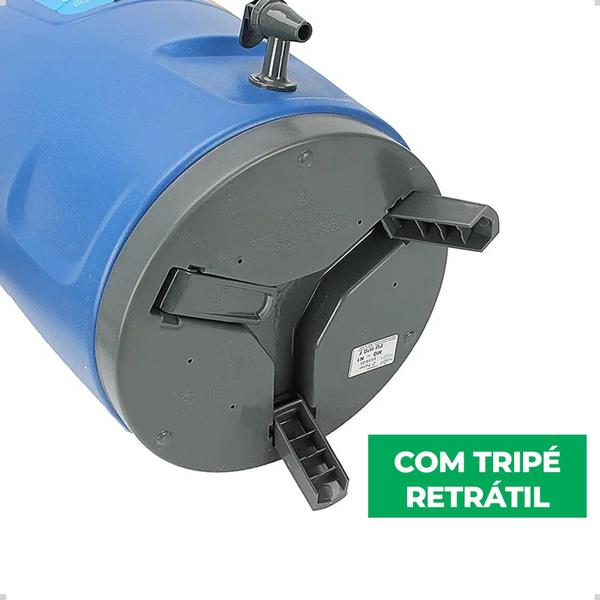 Imagem de Botijão Galão Térmico Invicta 12L Azul Escuro Água Suco Café Garrafão C/ Tripé Torneira e Alça