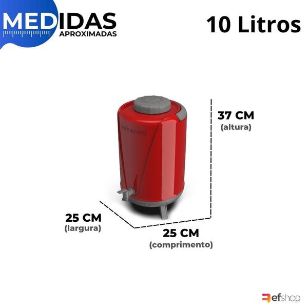 Imagem de Botijão Garrafa Térmica Unitermi 10L Torneira P/ Água Chá Suco Café