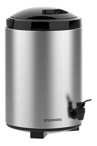 Imagem de Botijão Térmico Inox 9,5 Litros Preto Soprano