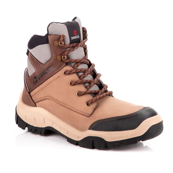Botina amarril Nobuck Everest Bracol Areia bico plastico Imagem de Botina amarril Nobuck Everest Bracol Areia bico plastico
