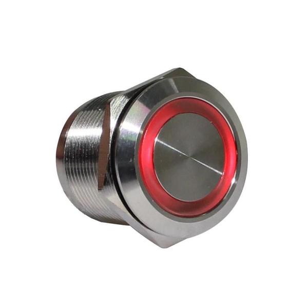 Imagem de Botões Metálicos em Aço Inox 22mm LED Vermelho IP65 24VCA/CC