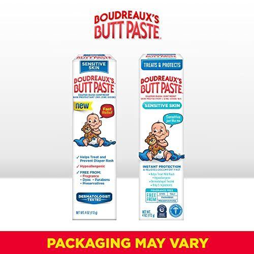 Imagem de Boudreaux's Butt Paste for Sensitive Skin Diaper Rash Cream, Pomada para Bebê, Tubo de 4 oz