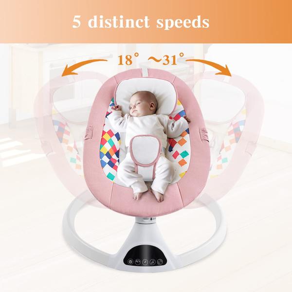 Imagem de Bouncer elétrico Baby Swing Soobaby com controle remoto