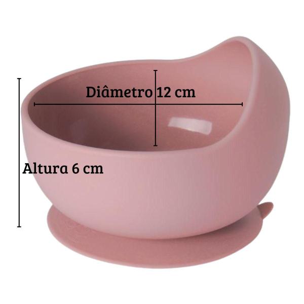 Imagem de Bow Tigela Para Papinha Em Silicone E Ventosa Antiqueda Rosa