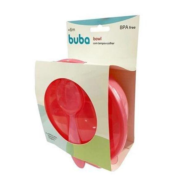 Imagem de  Bowl Com Tampa E Colher 300ml Rosa Buba 12737