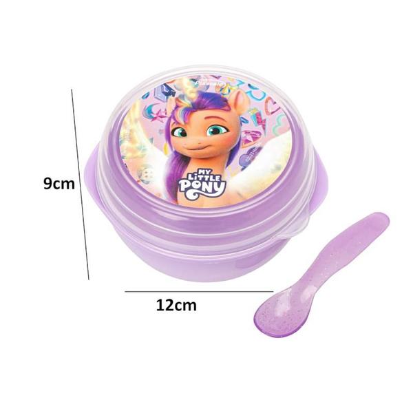 Imagem de Bowl Com Tampa e Colher Plastica Lilas My Little Pony 500ml Livre de BPA Plasvale