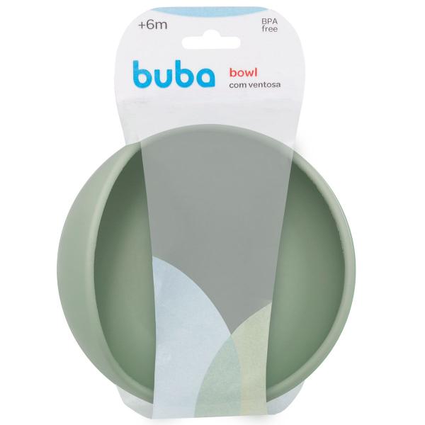 Imagem de Bowl com Ventosa em Silicone 350 ml Tigela Infantil Azul Rosa Verde Buba