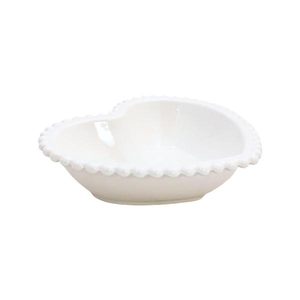 Imagem de Bowl Coração Branco Saladeira Petisqueira Festinha 2pçs 18cm E 21cm Wolff