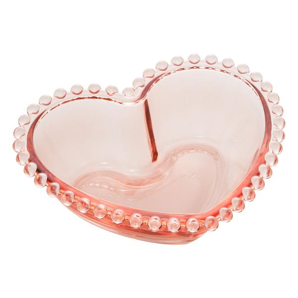 Imagem de Bowl Coração Rosa Borda Bolinha Pearl Wolff 12cm